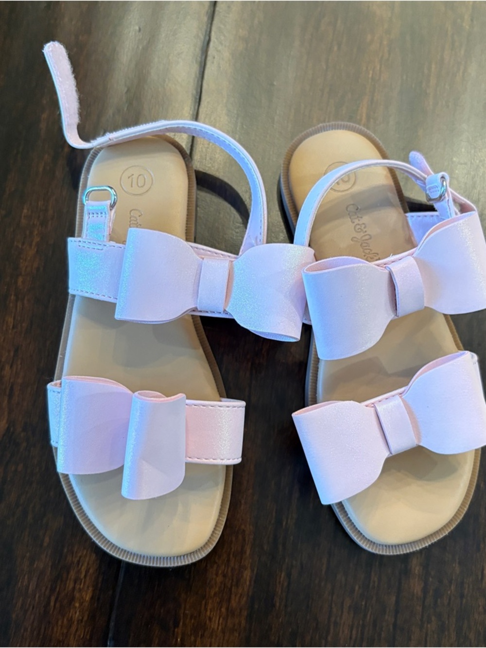 Little Girls Cat & Jack Pink Ruby Summer Sandal Size 10C